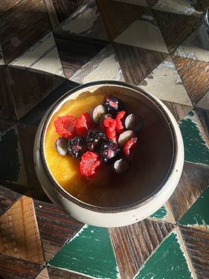 Crème brûlée vegan at SOULGREEN in Milan