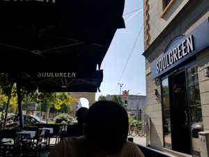 Resturant outdoor seating at SOULGREEN in Milan