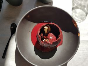 Chocolate bomb at SOULGREEN in Milan