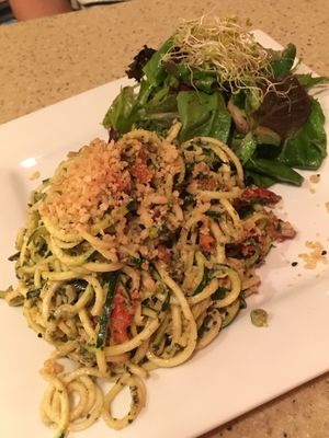 Zucchini white pesto.  at The Present Moment Cafe and Market in St Augustine