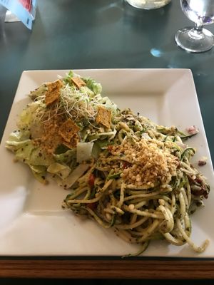 Zucchini pasta at The Present Moment Cafe and Market in St Augustine