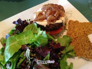 'burger' tasted so good even the meat eater enjoyed it at The Present Moment Cafe and Market in St Augustine