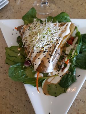 Mango samosa at The Present Moment Cafe and Market in St Augustine