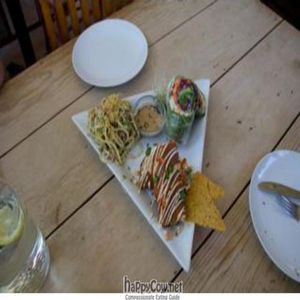 Entree Trio: daily collard wrap, zucchini pasta pesto and burrito at The Present Moment Cafe and Market in St Augustine