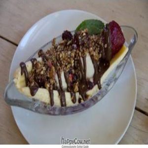 banana split! at The Present Moment Cafe and Market in St Augustine