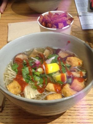 Mushroom tofu pho at Rolld in Perth