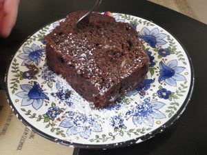 Beetroot and chocolate cake (vegan) at Café Selen in Kaiserslautern
