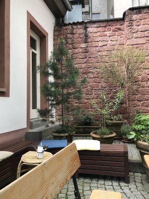 Outside back patio  at Café Selen in Kaiserslautern