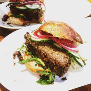 Home made burger at Muff  in Almhult