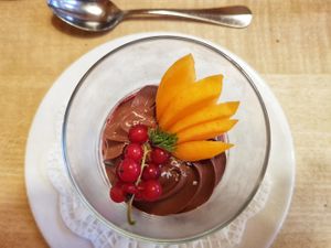 Chili-Tonkabohnen-Schokoladenmousse at Waldhotel am Notschreipass in Todtnau
