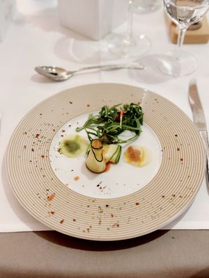 Kohlrabi Tortellini & Zucchiniröllchen  at Waldhotel am Notschreipass in Todtnau