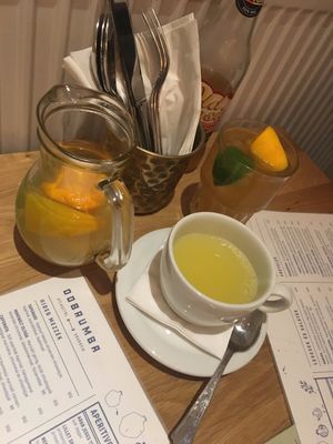 hot ginger lemonade and real cider with its tangy yumminess at Dobrumba in Budapest