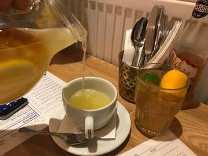 hot ginger lemonade at Dobrumba in Budapest