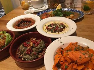 mezze selection at Dobrumba in Budapest