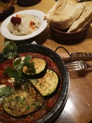 Vegan main course at Dobrumba in Budapest