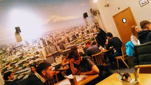 Inside at Dobrumba in Budapest