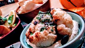 Roasted cauliflower at Dobrumba in Budapest