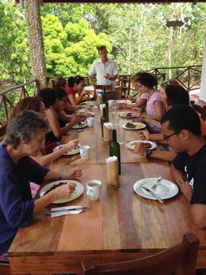 table at Istmo Retreat in Playa Grande San Carlos
