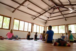 yoga class at Istmo Retreat in Playa Grande San Carlos