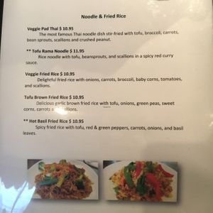 Noodles & Fried Rice from the Vegan Menu at Siam Square in Middletown