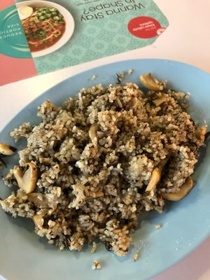 Eggless olive fried rice at ITE College Central Vegetarian Stall  in Northeast Singapore