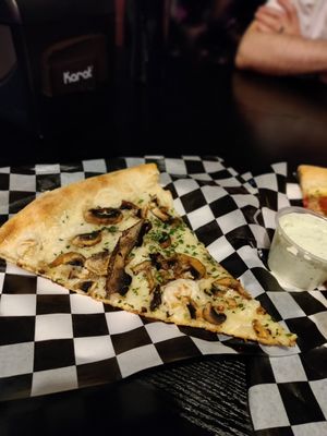 4/20 mixed mushroom pizza at Evel Pie in Las Vegas