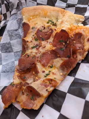 Hippie pepperoni at Evel Pie in Las Vegas