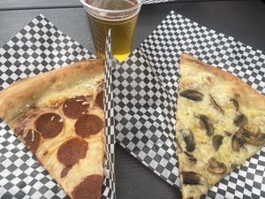 The Hippie pepperoni and the 420    at Evel Pie in Las Vegas