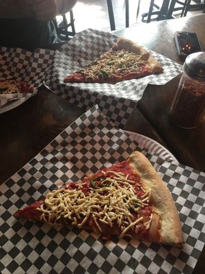 Sticky inedible Daiya mess I didn’t order but was served at Evel Pie in Las Vegas