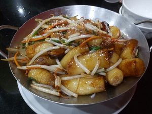 Rice noodle rolls  at Woka Woka in Sunnybank