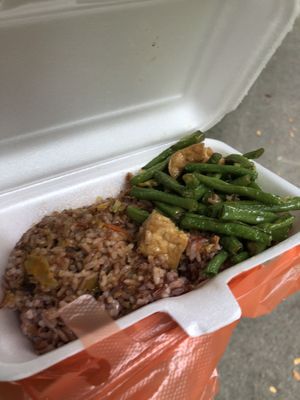 One dish cost $3. 2 dish also cost $3.20.  at Shu Shi Piao Xiang Vegetarian 素食飄香 - Hougang in Northeast Singapore