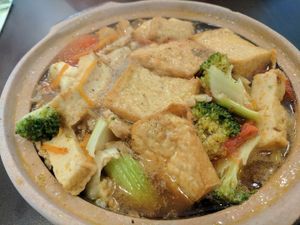 Claypot Beancurd at Cundhi Vegetarian 準提素食坊 in East Singapore
