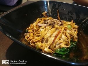 dry soya smth. basically dry noodles but made of soya at Cundhi Vegetarian 準提素食坊 in East Singapore
