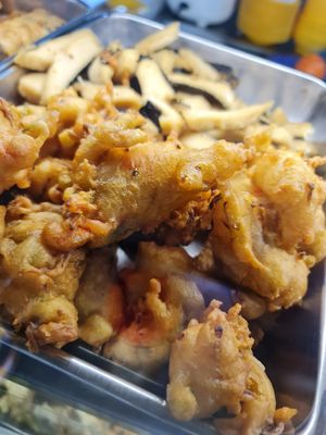 Fried Vege Fritters ~ 8/3/22 at Tpy203 Vegetarian Food - Toa Payoh in Central Singapore