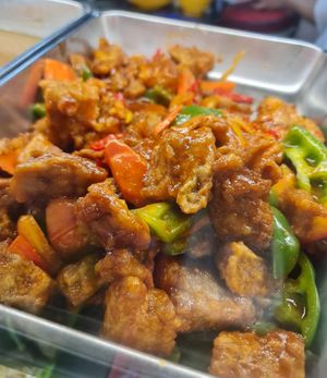 Sweet & Sour pork ~ 11/4/22 at Tpy203 Vegetarian Food - Toa Payoh in Central Singapore