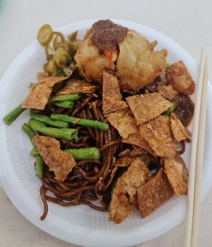 Fried black noodle ~ 21/8/23 at Tpy203 Vegetarian Food - Toa Payoh in Central Singapore