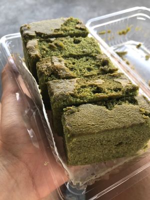 Matcha tea cake at M Bakery in Central Singapore