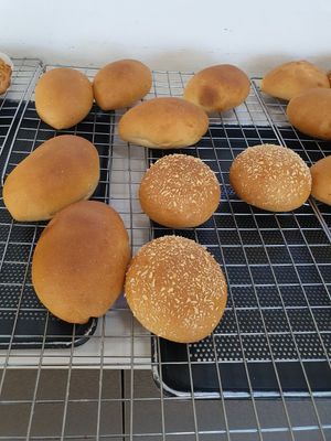 Freshly daily bake buns and bread.~ Vegan cookies ~ Circuit Breaker Period Phrase 1 at M Bakery in Central Singapore