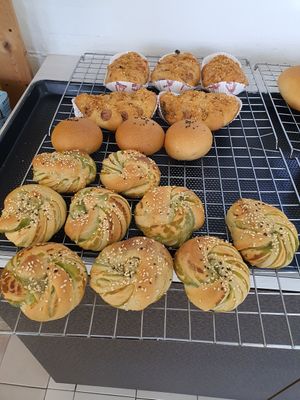 Freshly daily bake buns and bread.~ Vegan cookies ~ Circuit Breaker Period Phrase 1 at M Bakery in Central Singapore
