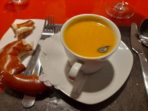 Kürbissuppe im Tässchen at Cookie's Veggies in Dorsten