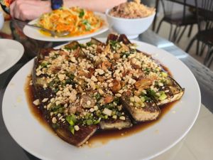 Grilled eggplant at Sesame in Hanoi
