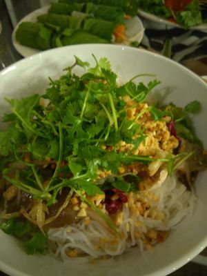 Vegan mushroom noodle at Sesame in Hanoi