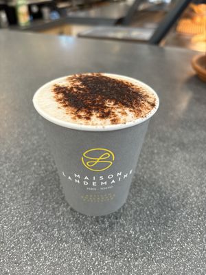 vegan cappuccino   at Maison Landemaine - Clichy in Paris