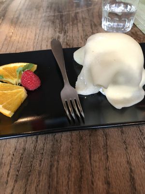 Marzipan cake at Stammen Cafe og Bar in Trondheim