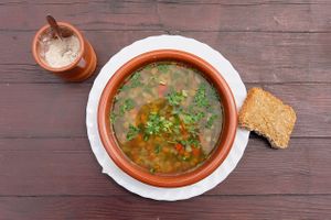 CANARIAN VEGETABLE SOUP WITH GOFIO at El Guanche "Alte Schule" in Tenerife