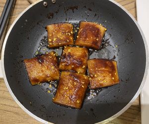 Rice cakes with osmanthus flower  at The Lakeside Veggie in Hangzhou