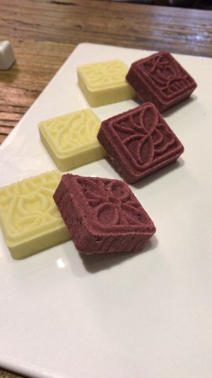 Bean paste cakes  at The Lakeside Veggie in Hangzhou