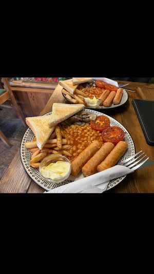 Vegan full english  at Cacau Brazilian Patisserie in Redcar
