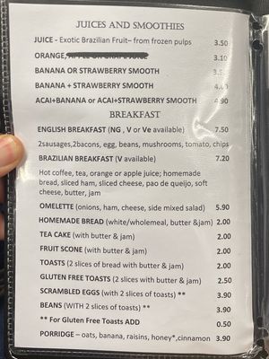 Menu #Veganuary at Cacau Brazilian Patisserie in Redcar