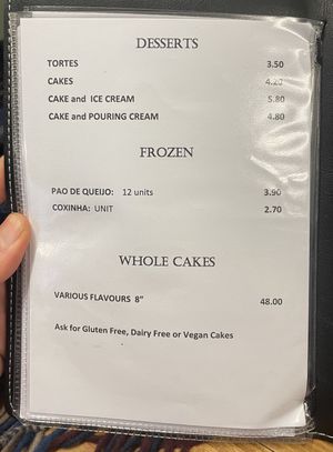 Menu #Veganuary at Cacau Brazilian Patisserie in Redcar